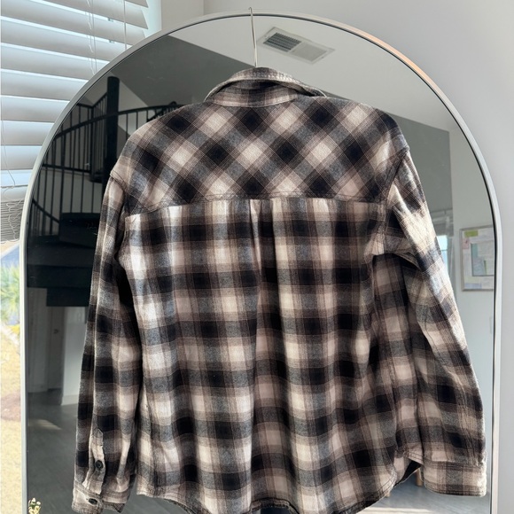 Garage Black and White Plaid Shirt - Picture 2 of 3